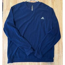 ADIAS Crewneck Pullover Navy Fleece XL