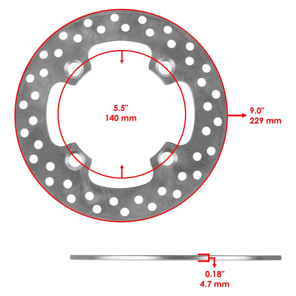 2 rotor de disco de freno delantero y pastillas para Polaris RZR 570 2014 2015 2016 2017 2018 Foto 2 de 4