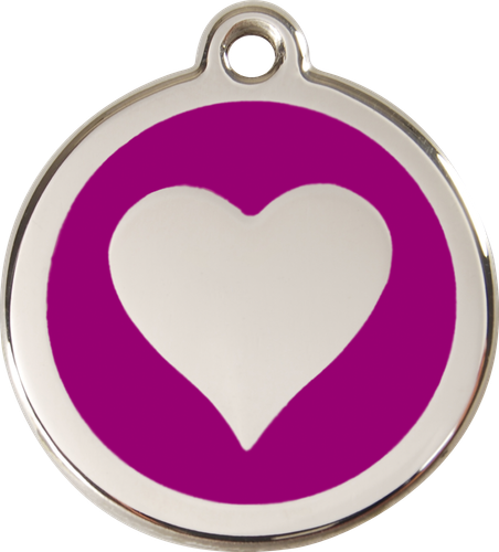 Red Dingo "Heart" Engraved Pet Dog & Cat ID Tag - Free Engraving - 11 Colours - Picture 18 of 25