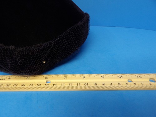 cappello donna vintage stile Martha Gene velluto blu con velo - Foto 15 di 15