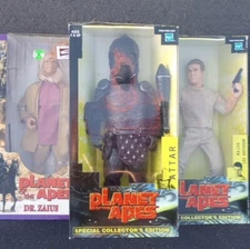 SET of 3 VINTAGE PLANET OF THE APES ACTION FIGURES*ATTAR, DR ZAIUS, LEO DAVIDSON