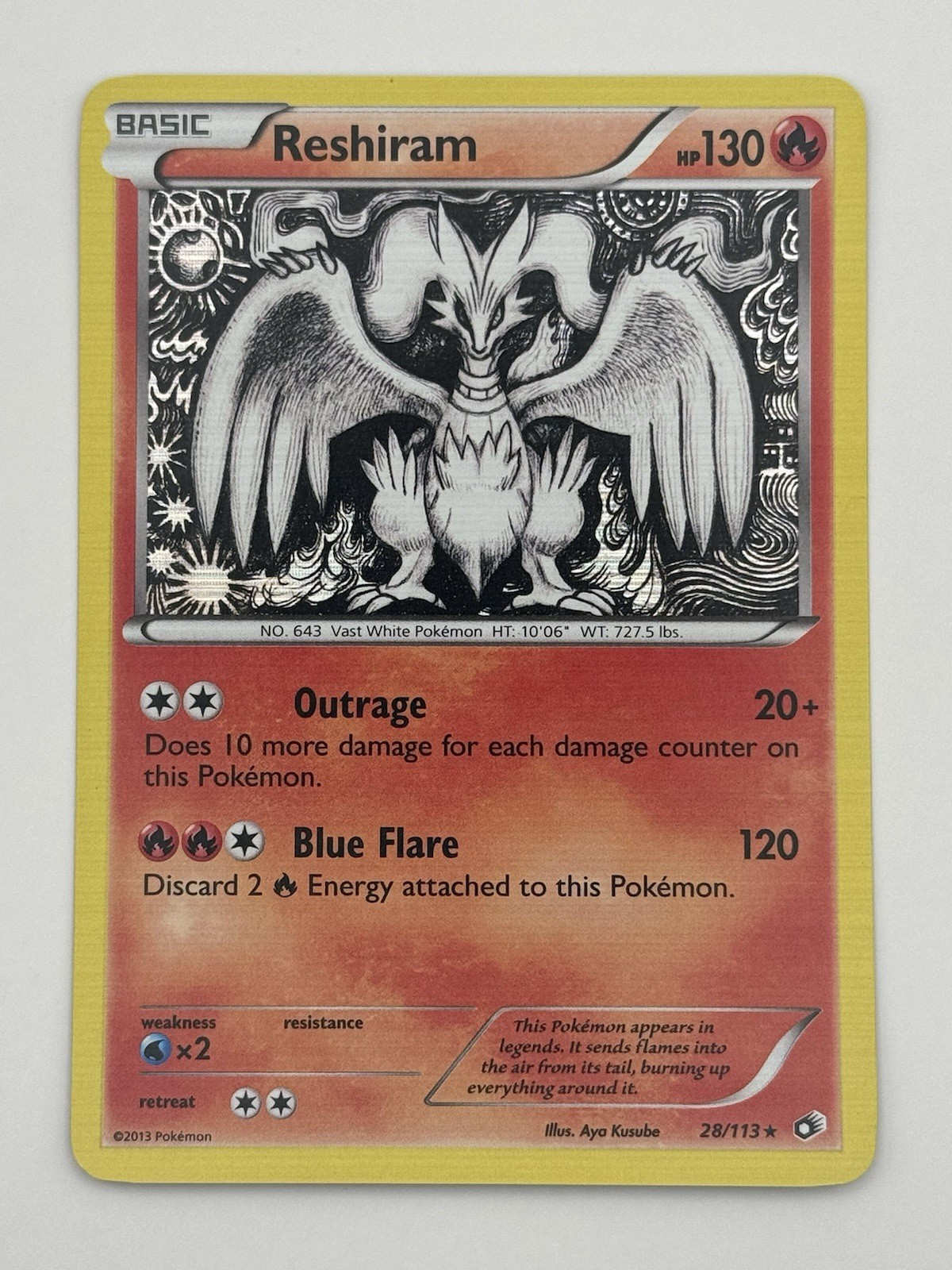 Reshiram 28/113 Legendary Treasures Holo Rare LP