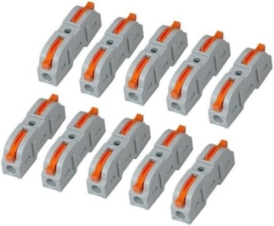 #ad #ad 10 Piece Lever Nut Connector Assortment Compact Wire Terminal Block Splicing $14.99