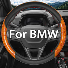 15 Steering Wheel Cover Genuine Leather For Bmw New Peach Wood Yellow Anti-skid 15 Steering Wheel Cover Genuine Leather For Bmw New Peach Wood Yellow Anti-skid
