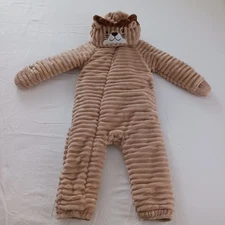 Koala Baby Lion Baby 1-Piece Pram Suit Size 18/24M Plush Hooded Hand Covers