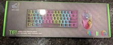 ZIYOU LANG T61 Wireless Gaming Keyboard and Mouse Combo, Backlit Ergonomic Quiet