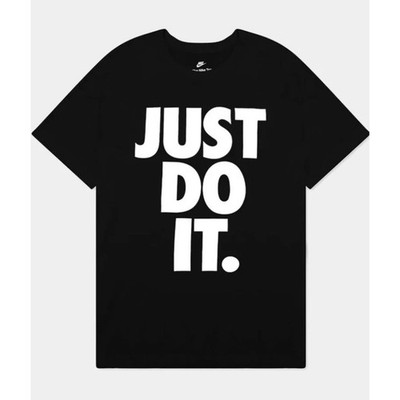 Nike Just Do It T-Shirt Black Big Logo Men's Size Small DX1987 010 Unisex New