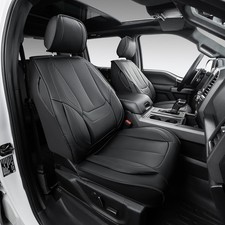 OASIS AUTO Seat Covers Full Set for Ford F150/F250/F350/F450 2015-25/Lightnin...