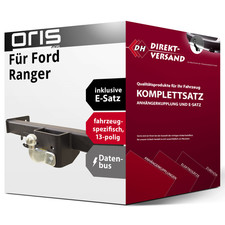 Für Ford Ranger TKE (Oris) Anhängerkupplung starr + E-Satz 13pol spezifisch top