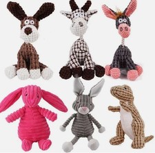 Plush Dog Squeaky Toys Bite Resistant Dogs Chew Toy Puppy Teeth Cleaning Chewer