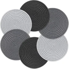 Trivets for Hot Dishes, 8 Inch Thicken Heat Resistant Pot Mix Color - Solid 