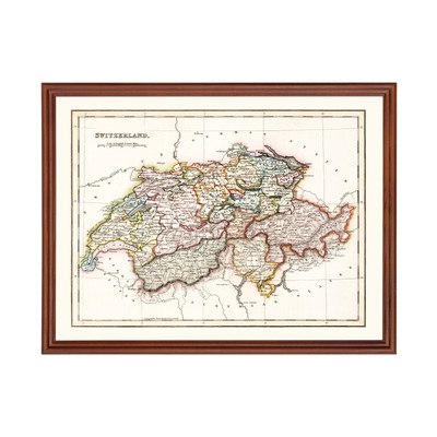 Carte Ancienne De La Suisse 1832 – Reproduction Murale Vintage – Ted's Vintage Art