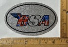 Vintage BSA Motorcycle Logo Sparkle Decal Sticker