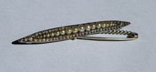 Broche Victorienne. 1870. Argent massif. Poinçon sanglier. Fin XIXème. Orfèvre.