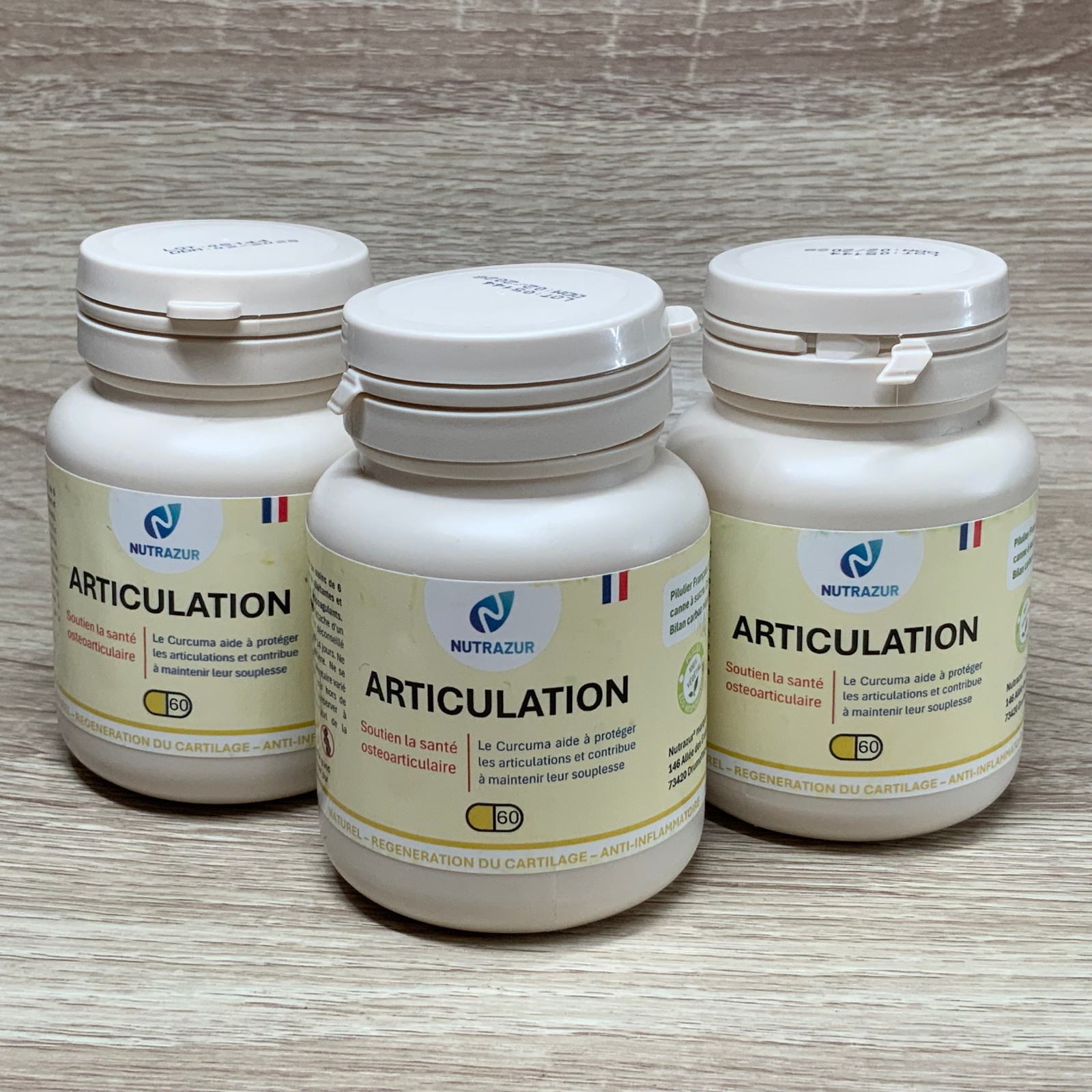 Gélules contre la raideur articulaire Nutrazur lot de 3
