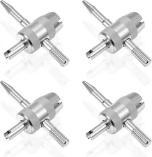 4 Pcs 4-Way Valve Core Removal, Tire Valve Stem Tool, Multifunctional Valve Stem