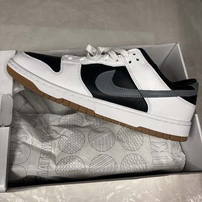 Nike Dunk Low Custom White Black Grey Gum Bottom Nike ID BRAND NEW UNWORN Sz 12
