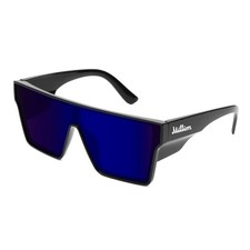 Million Vision Z87 Safety Sunglasses Black Frame Blue Lens for Men Designer