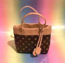 👛 ZURU Mini Brands Brown Tan Logo Fashion BAG HANDBAG Good Doll Accessories 🛍️