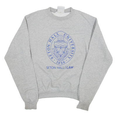Vintage CHAMPION Seton Hall University Herren Sweatshirt Grau 80er USA S