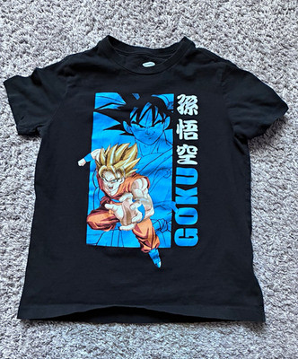 Old Navy Boys S (6-7) Dragon Ball Goku Graphic Tee Black Short Sleeve