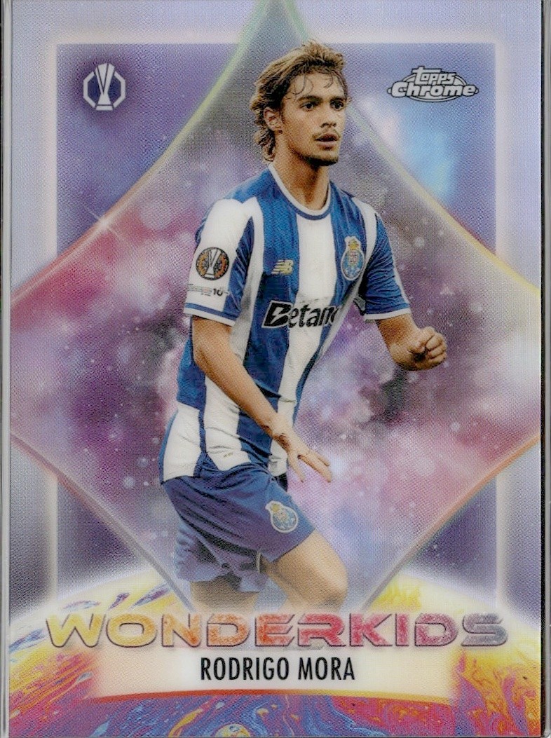 2026 Topps Chrome UEFA Europa League Wonderkids Rodrigo Mora WK-15 Refractor