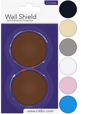 Silicone Wall Protectors from Door knobs - Self Adhesive Round Plate - Door B...