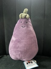 Jellycat Vivacious Aubergine Eggplant NWT