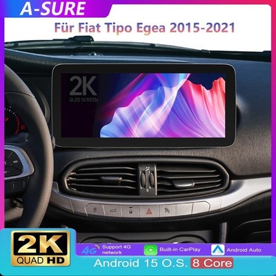 12.3'' 4+64G radio Navi Carplay DSP GPS WIFI NAVI FM Für Fiat Tipo Egea 2015-2021
