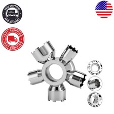 Universal Aerator Removal Key - Compact 10-in-1 Metal Tool for Faucets