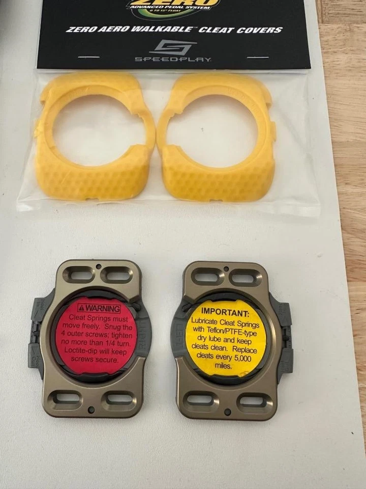 НОВЫЙ - Speedplay Zero Walkable Cleats 4 Нержавеющие Титановые Хромомолибденовые Педали Прокладки - Изображение 4 из 4