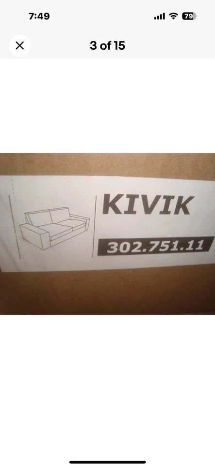Funda marrón IKEA KIVIK ISUNDA para sofá de 2 plazas Kivik Loveseat 30275111 Foto 2 de 2