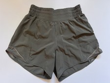 LULULEMON Hotty Hot Shorts, Size 2, High-Rise, 4 Inseam, Lined, Dark Forrest