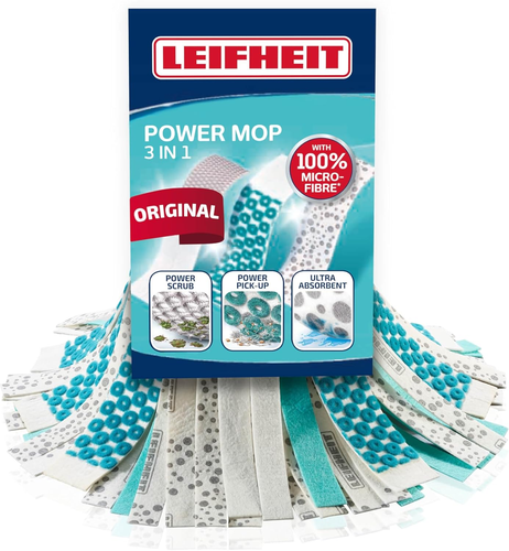 Leifheit 52104 Testina Sostitutiva Microduo Per Clean Twist Disc Mop, Frangia In Microfibra Lavabile A 60°C - 4