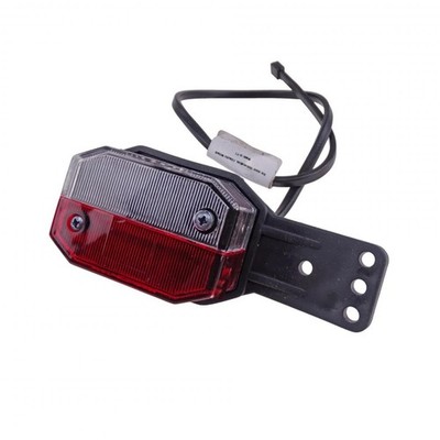 Aspöck Umrissssleuchte Flexipoint 1 rot/weiß links mit Gummihalter u. 0,5m DC K