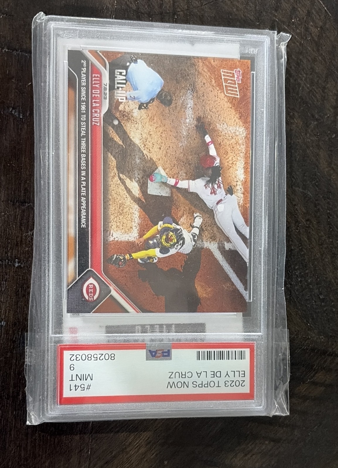 2023 Topps Now - Call-Up Elly De La Cruz #541 /30759 (RC) Cincinnati Reds PSA 9 view 1