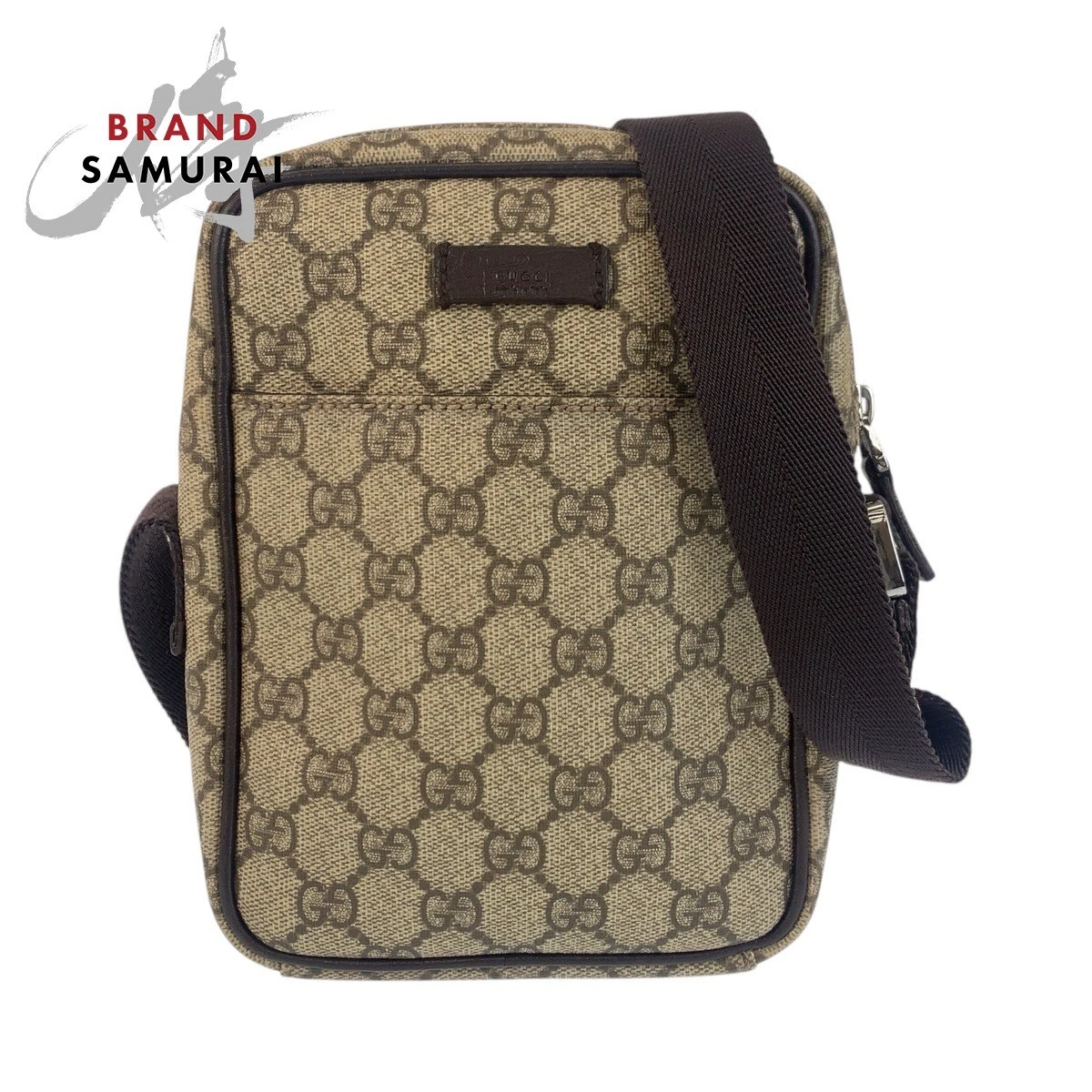 Sac bandoulière Gucci beige marron GG Supreme toile pochette femme Italie 122754