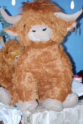 HUGE JUMBO 35'' PLUSH LET'S CELEBRATE HIGHLAND COW-CUTE VALENTINES/EASTER GIFT!