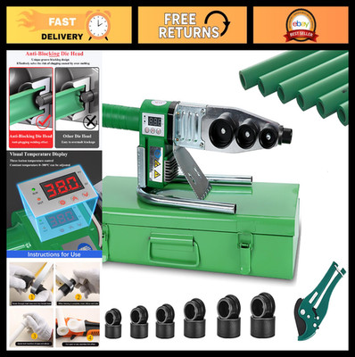 Plastic Pipe Welder 110-220V Welding Tool for PP, PE, PP-R, PVC - Die Head 0.79''