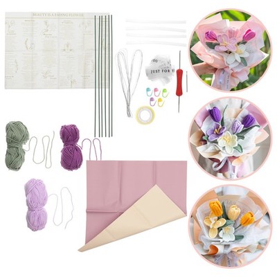 Häkelset Blumenstrauß Häckel Kit Für Anfänger Häkelkit Häkelkits