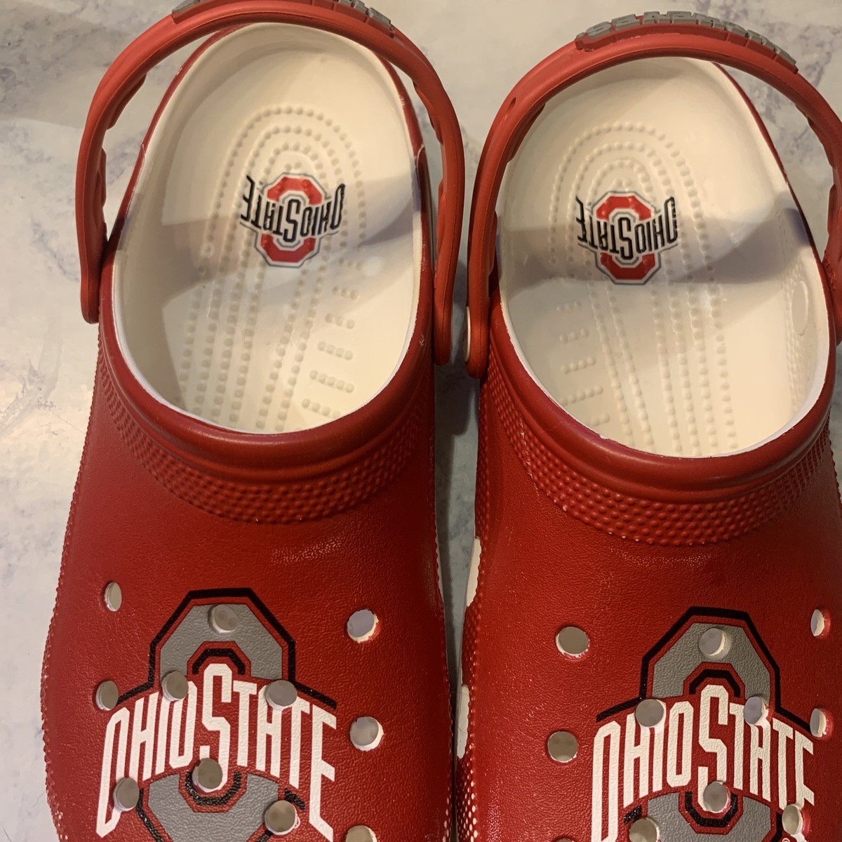 Ohio State Buckeyes Crocs Classic Clog Red/White Size Men