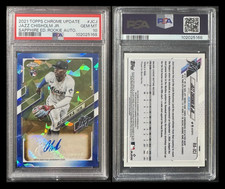 2021 Topps Chrome Update Jazz Chisholm Jr Sapphire RC Auto PSA 10 GEM MINT #JCJ