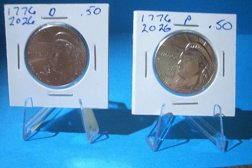 1776-2026 P & D SEMIQUINCENTENNIAL HALF DOLLAR 50¢ 2-Coin Uncirculated