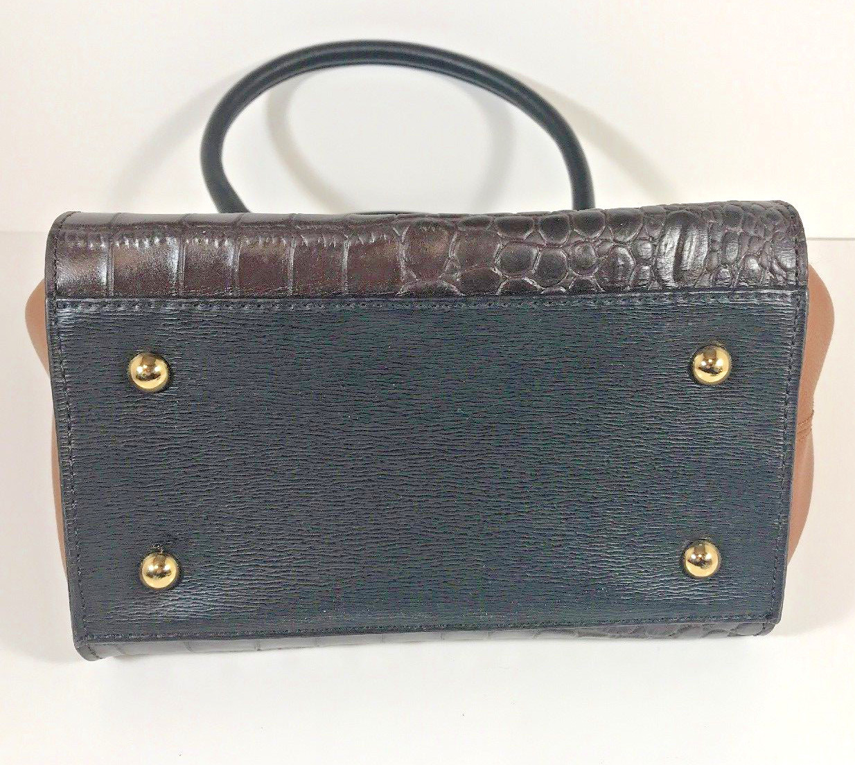 Tignanello Saddle Brown Black Alligator Prints Leathe… Gem