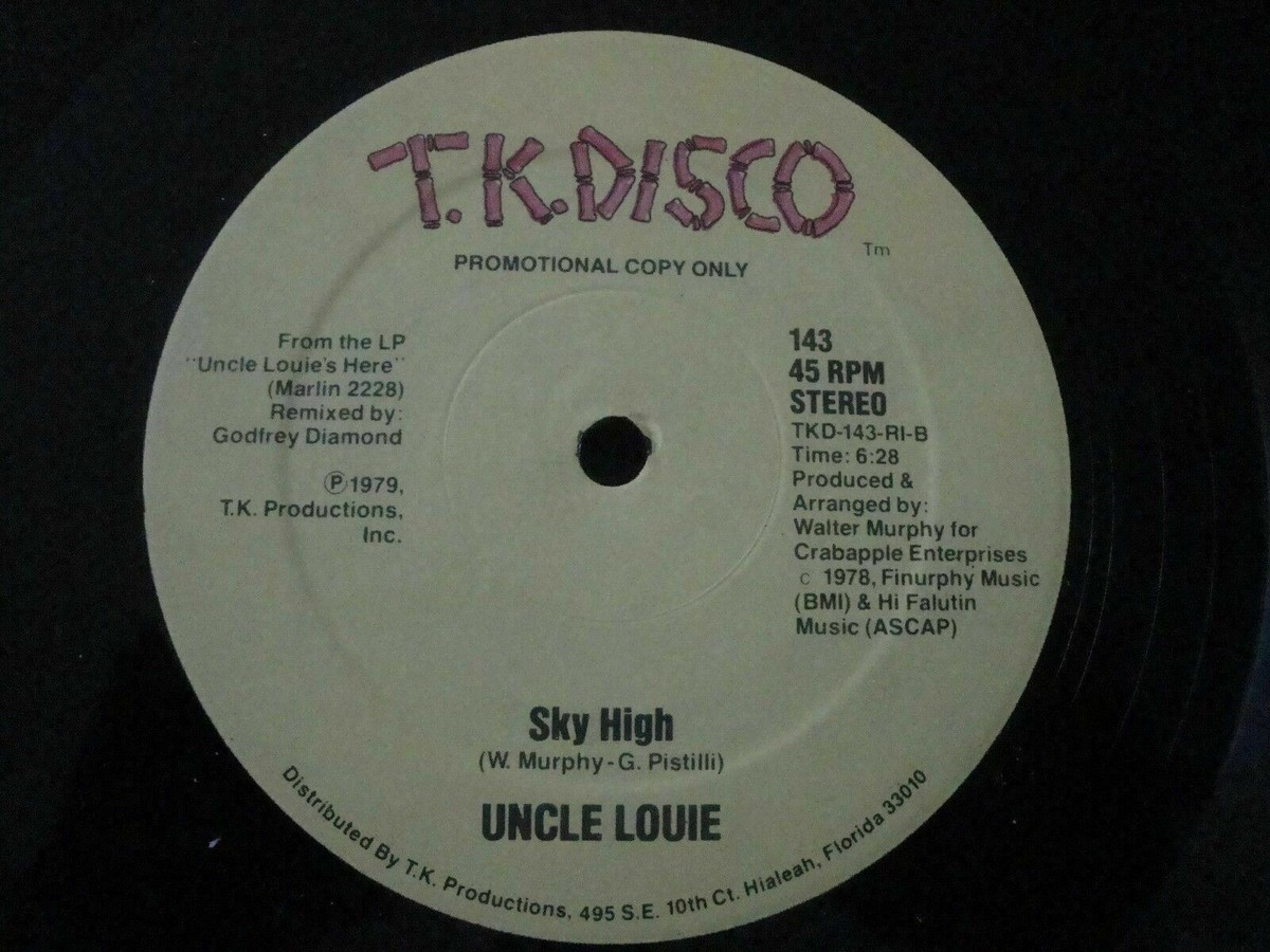 洋楽 skip'n the valley Midnight wing 45rpm UNCLE LOUIE FULL-TILT BOOGIE/ SKY HIGH 12