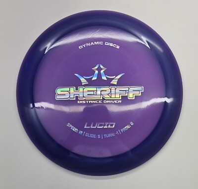 Dynamic Discs Lucid Sheriff Distance Driver high-speed disc Purple 172g