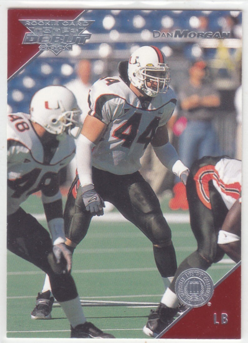 2001 Topps Debut DAN MORGAN RC /1499 MIAMI HURRICANES