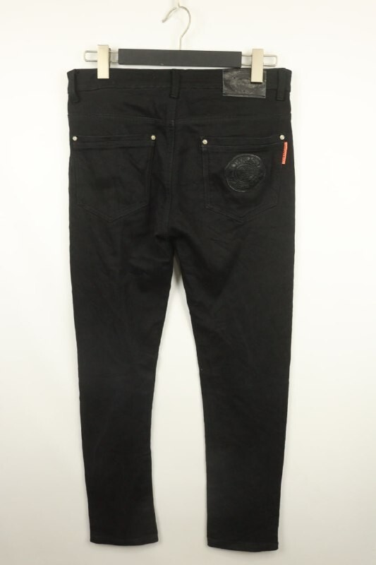 Dsquared2 Black Denim Medium Wash 5-Pockets Straight Leg Dsquared2 Black Denim Medium Wash 5-Pockets Straight Leg