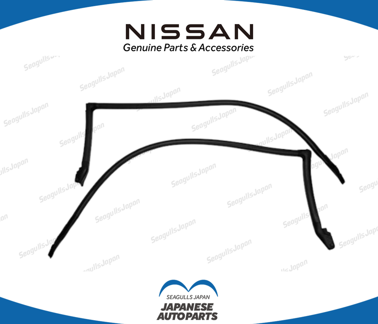 NISSAN Genuine OEM 240SX S13 1989-1994 Body Side Weather Strip Right & Left Set