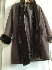Vintage 80's House Of Fraser Wool Cashmere Blend Coat Vintage Brown